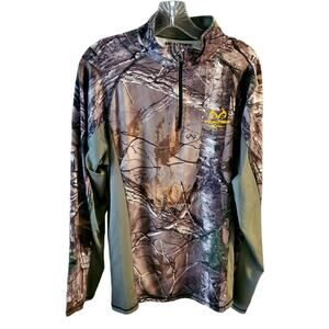 Realtree Xtra 1/4 Zip Camo Polyester Stretch Jacket Men's Sz M